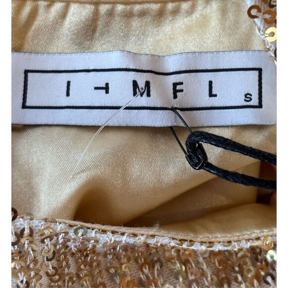 In the Mood for Love Miel Sequin Crop Top in Gold NWT Size Small - Picture 3 of 5